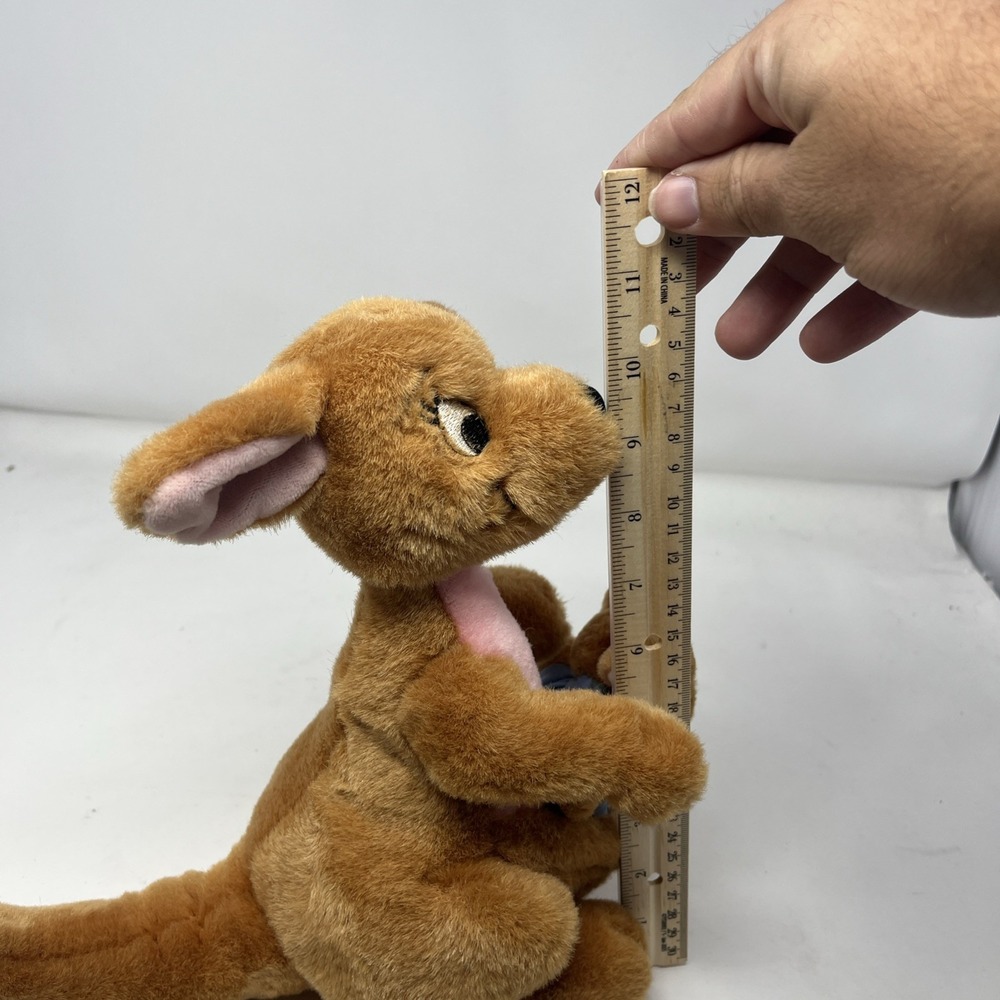 VINTAGE Disney Store World Kanga & Roo Plush Winnie The Pooh Kangaroo Joey 11" - Picture 8 of 9